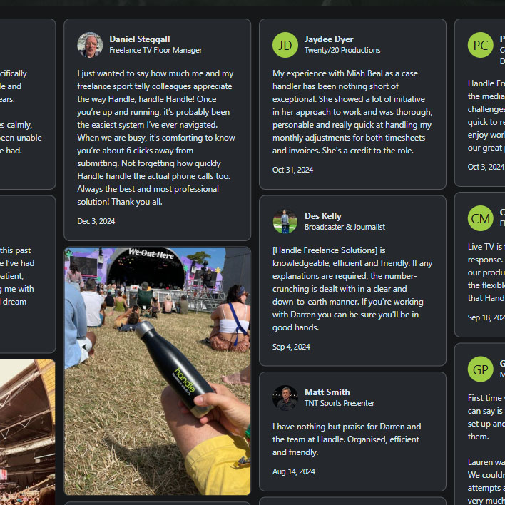 Handle Freelance Solutions - testimonials